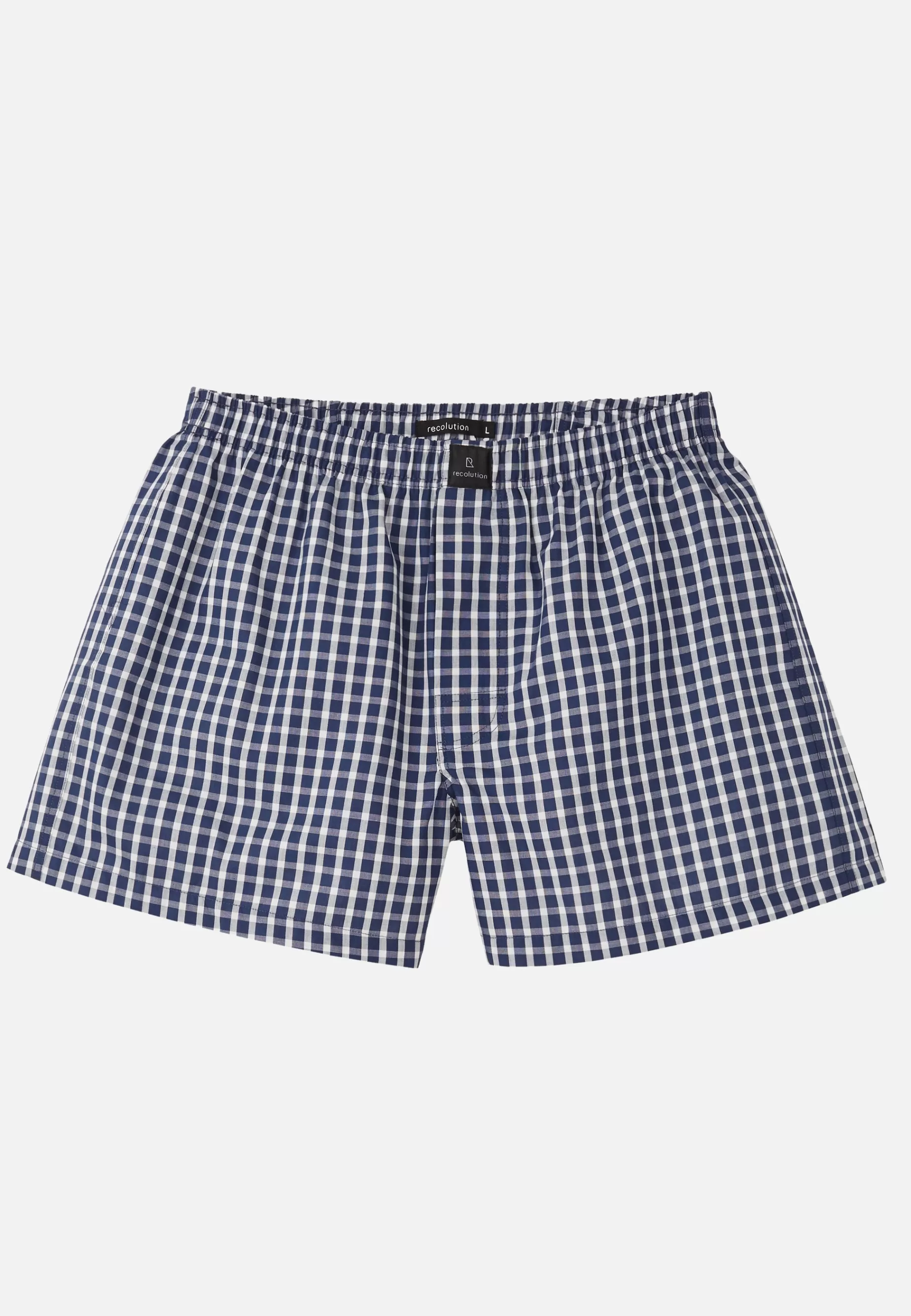 Boxer-Shorts<recolution Amargo-Check Konigsblau