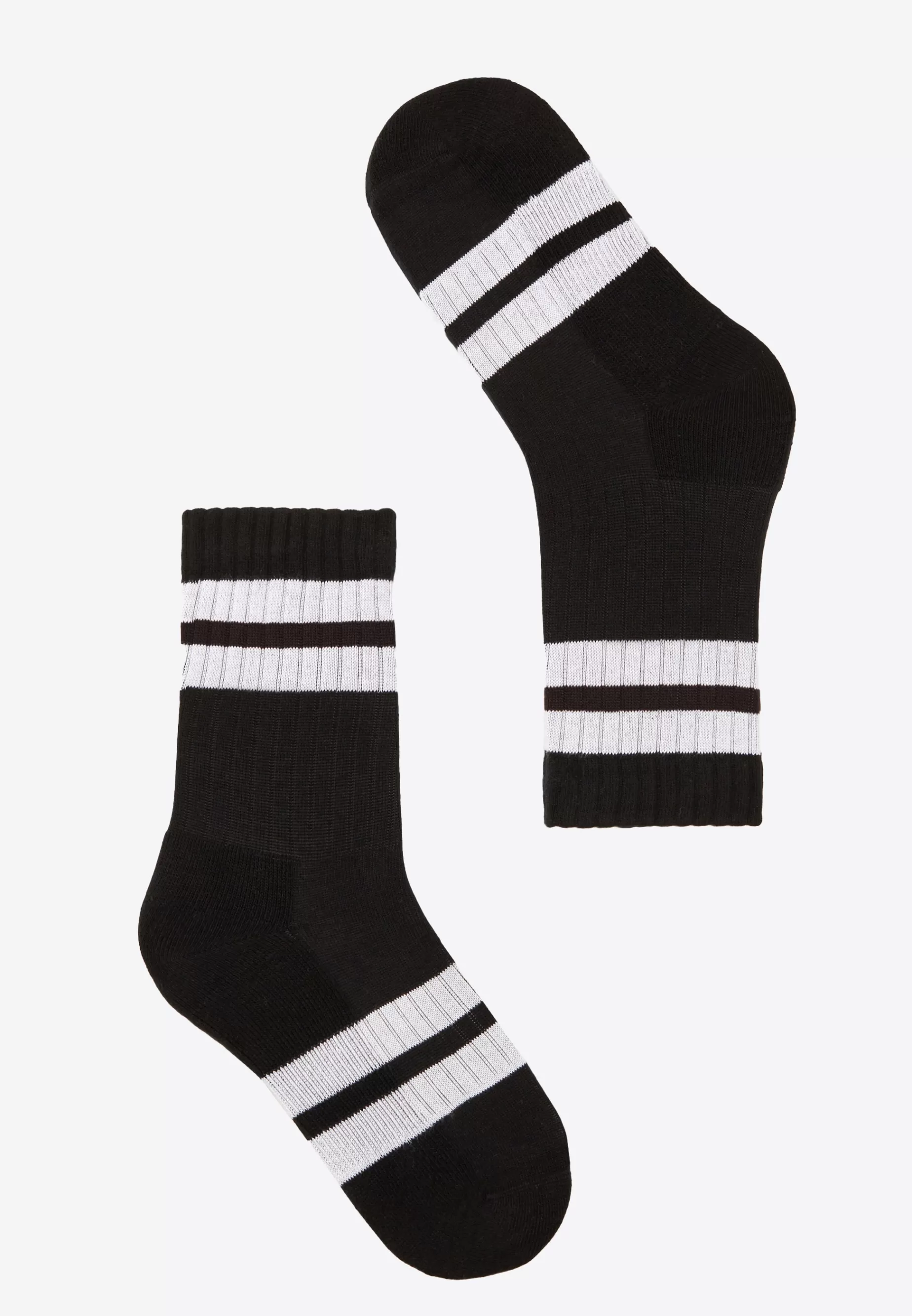 Socken<recolution Koda-Streifen Schwarz