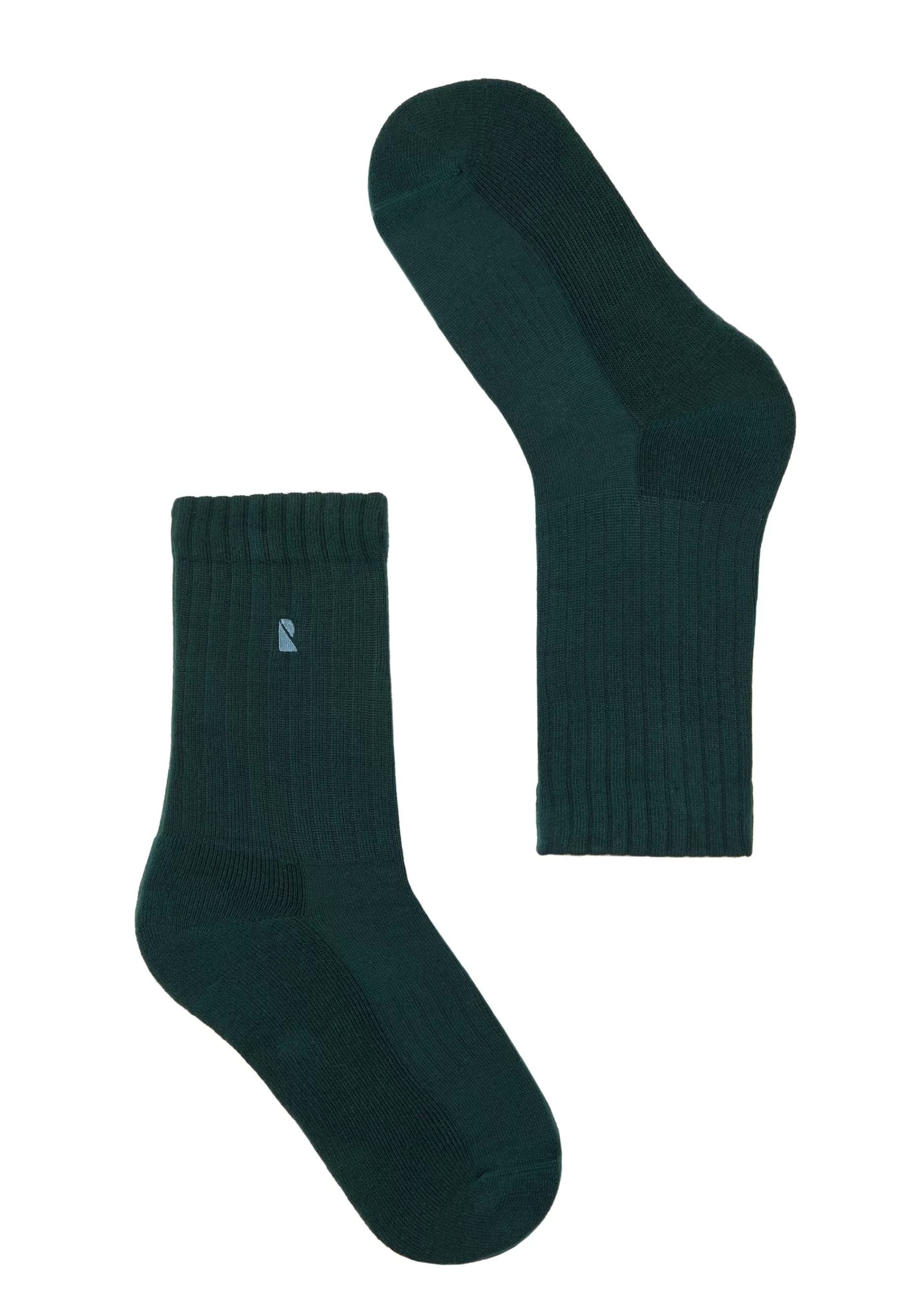 Socken<recolution Mais-Logo Dunkelgrun