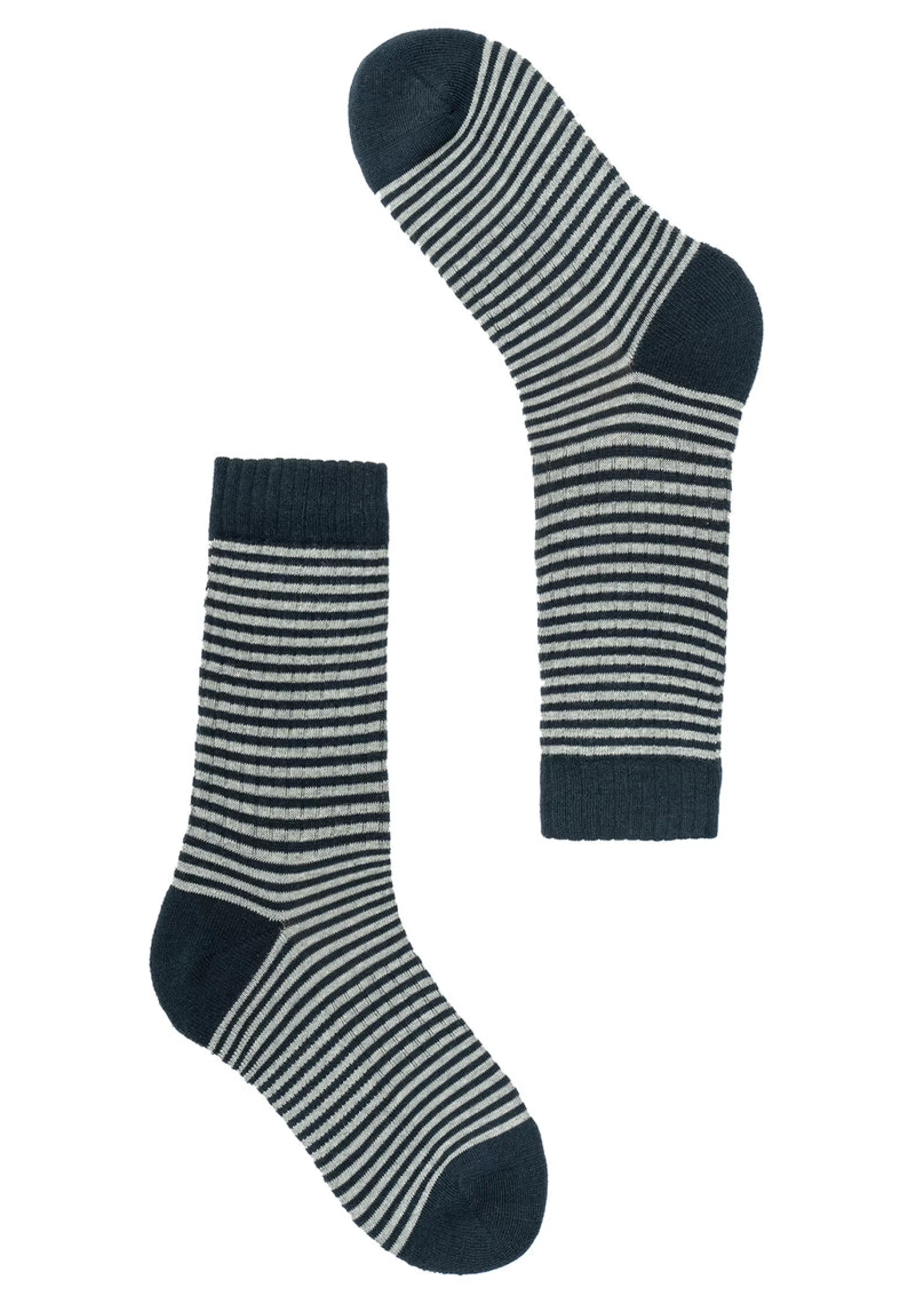 Socken<recolution Socken Streifen Marine/Grau