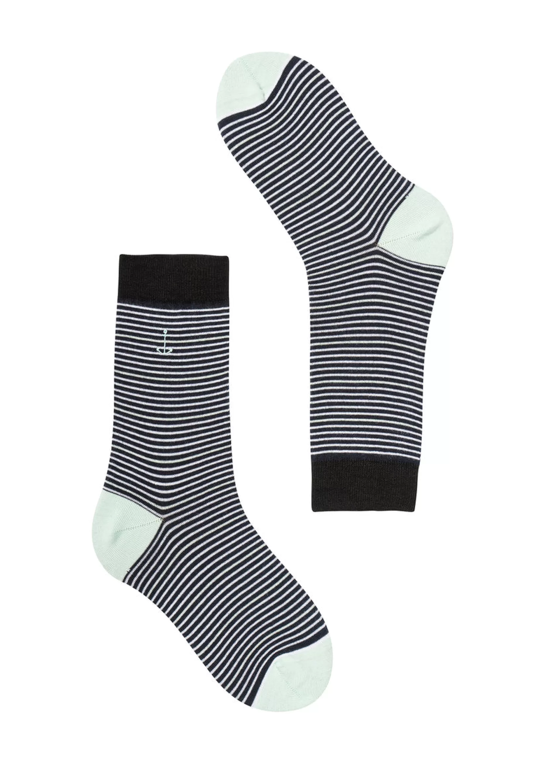 Socken<recolution Streifen Schwarz